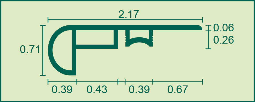 SPC Round Overlap Stair Nose
